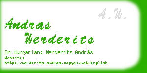 andras werderits business card